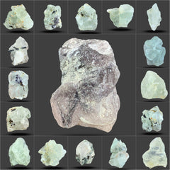 Fluorite Crystal with Schorl Tourmaline Lot from Pakistan
