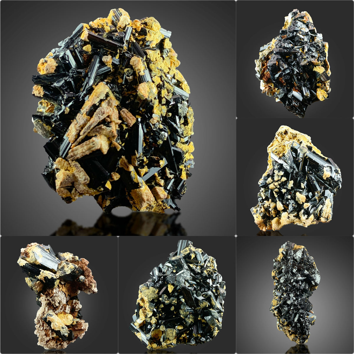 Natural Black Tourmaline on Matrix from Skardu, Pakistan