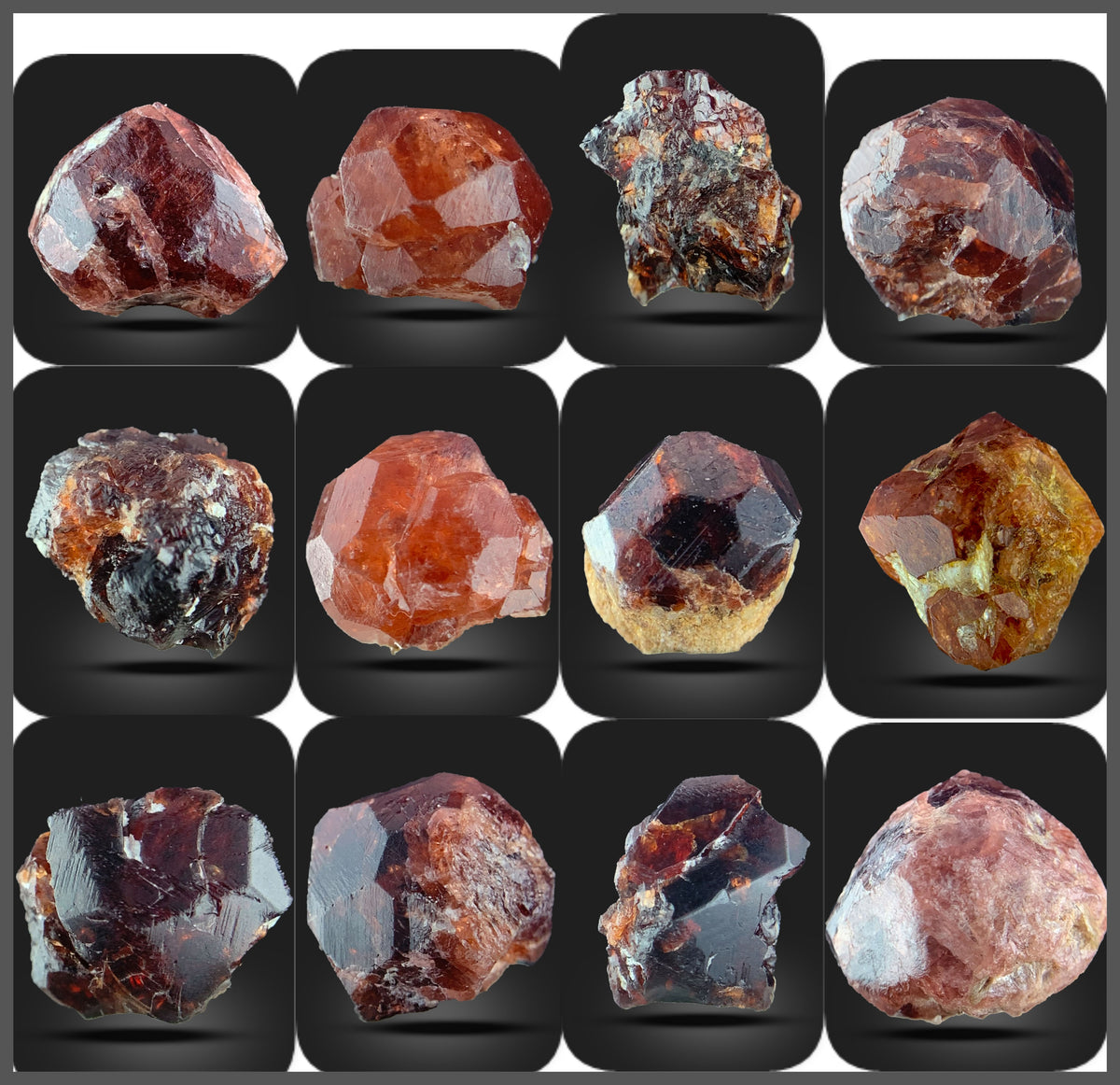 Garnet Crystals from Pakistan – 48 g | 15Pieces