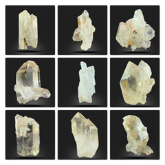 Citrine quartz specimen collection from Pakistan with a total weight of 203 g.