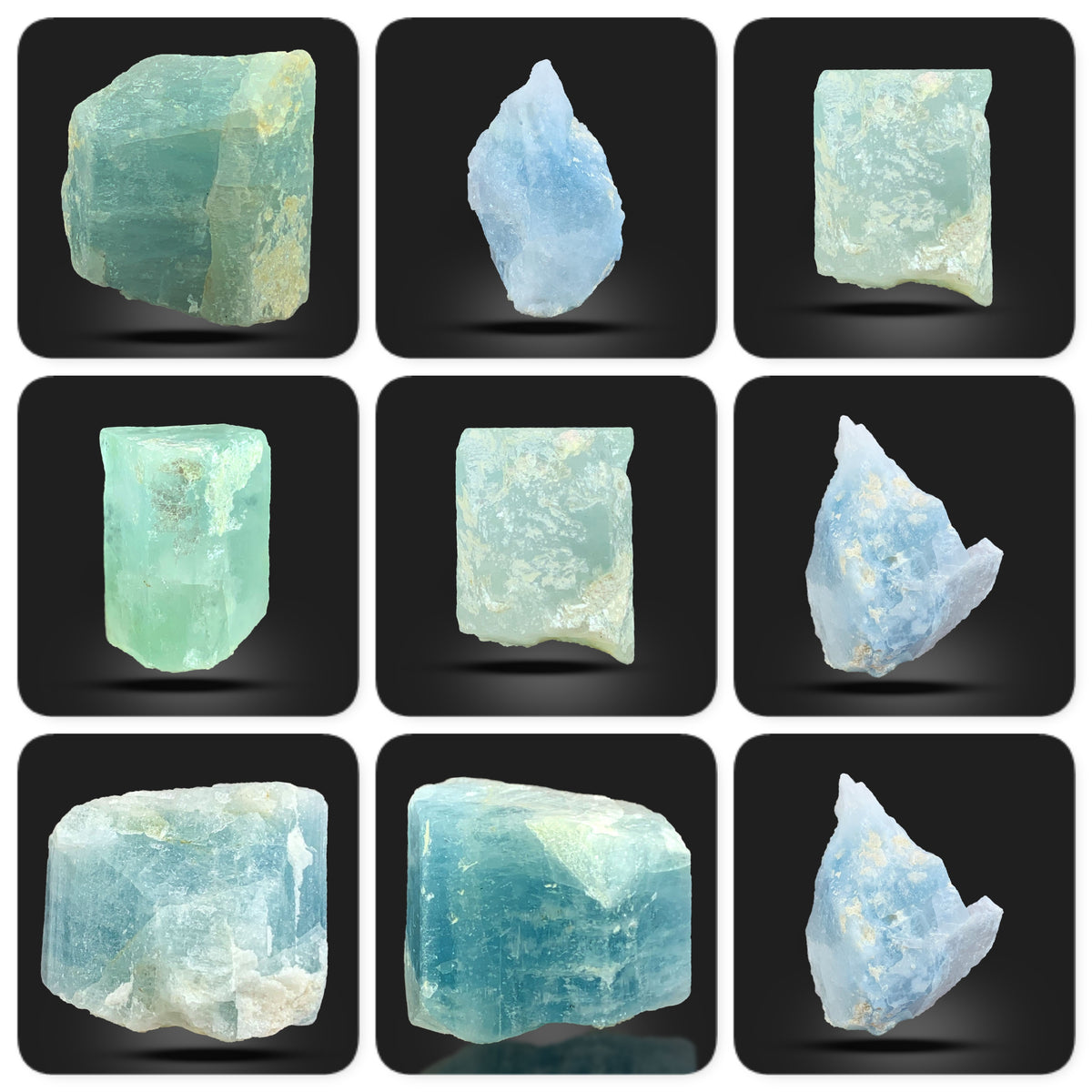 Aquamarine Specimen Lot from Pakistan – 115 g | 7 Pieces