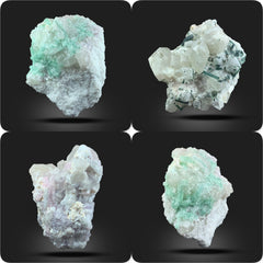 Green Tourmaline on Matrix Quartz Specimens from Pakistan – 1333 g | 3 Pieces