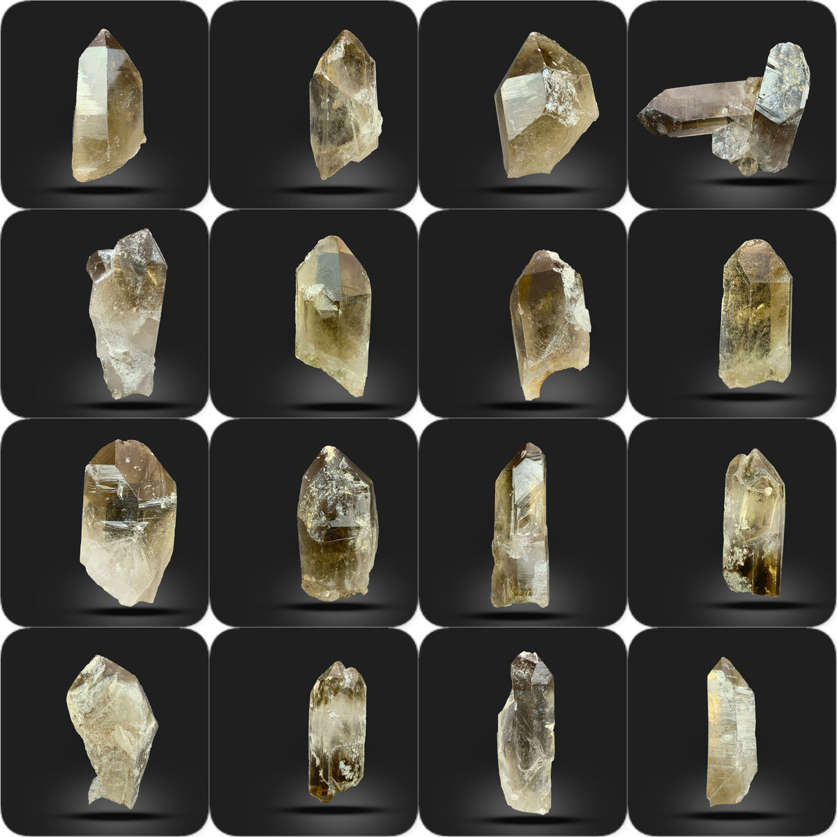 Citrine Quartz Crystal Lot from Pakistan – 324 g | 18 Pieces