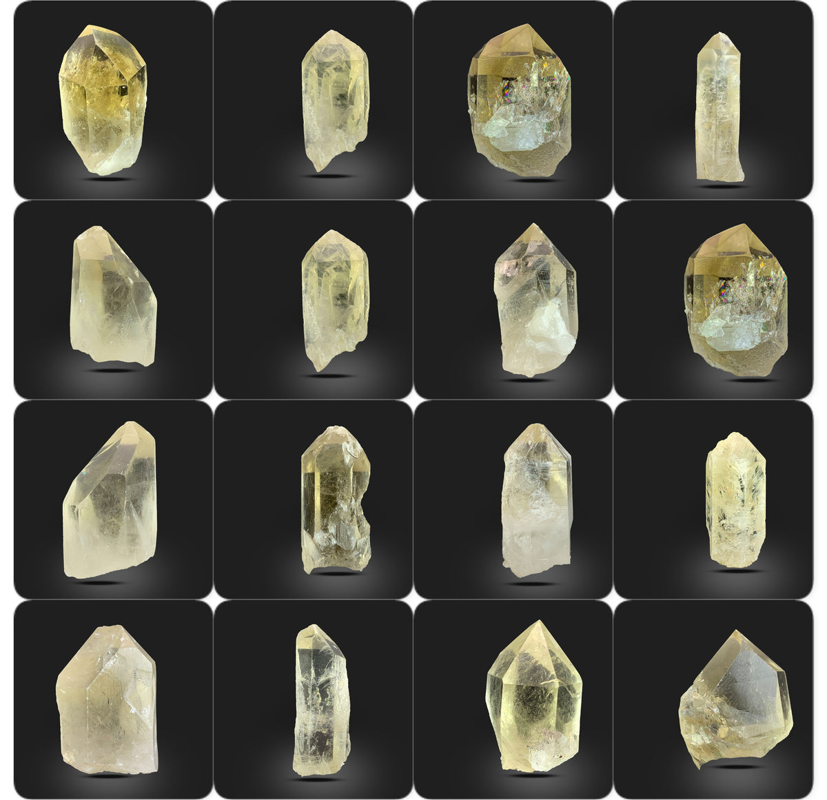 Citrine Quartz Crystal Lot from Pakistan – 267 g | 22 Pieces