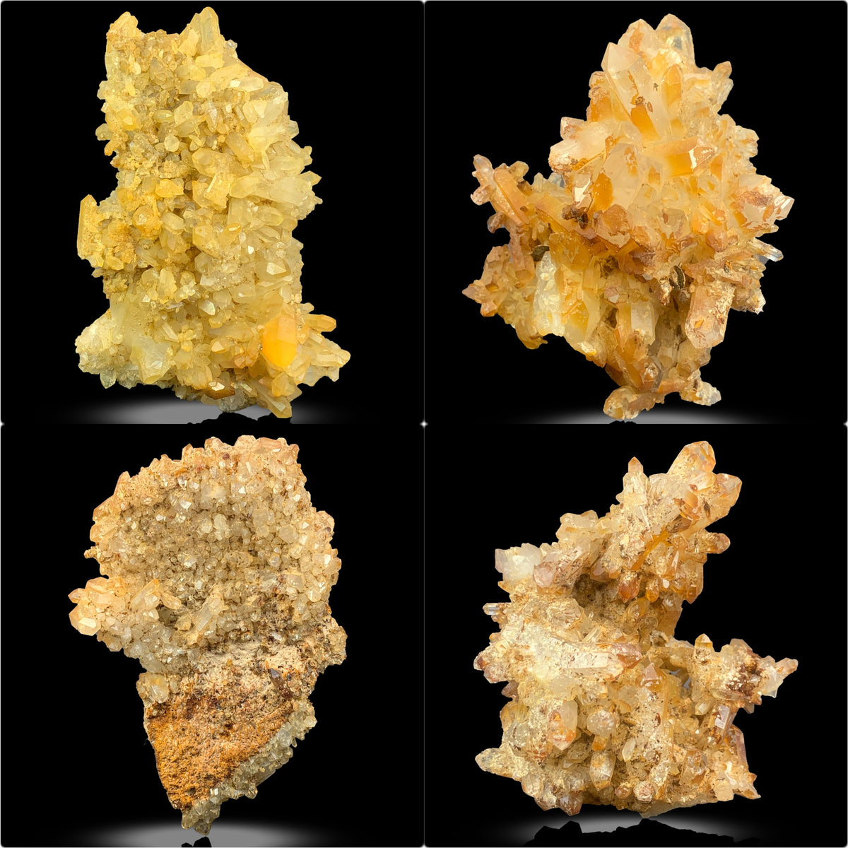 Natural Iron Coated Quartz Crystals Cluster from Pakistan