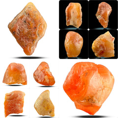 Orange Agate Quartz Rough from Pakistan