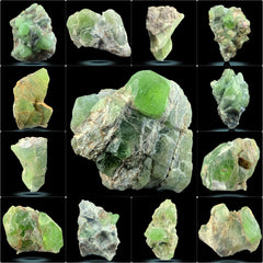 Peridot Crystals on Matrix Lot from Mansehra, Pakistan