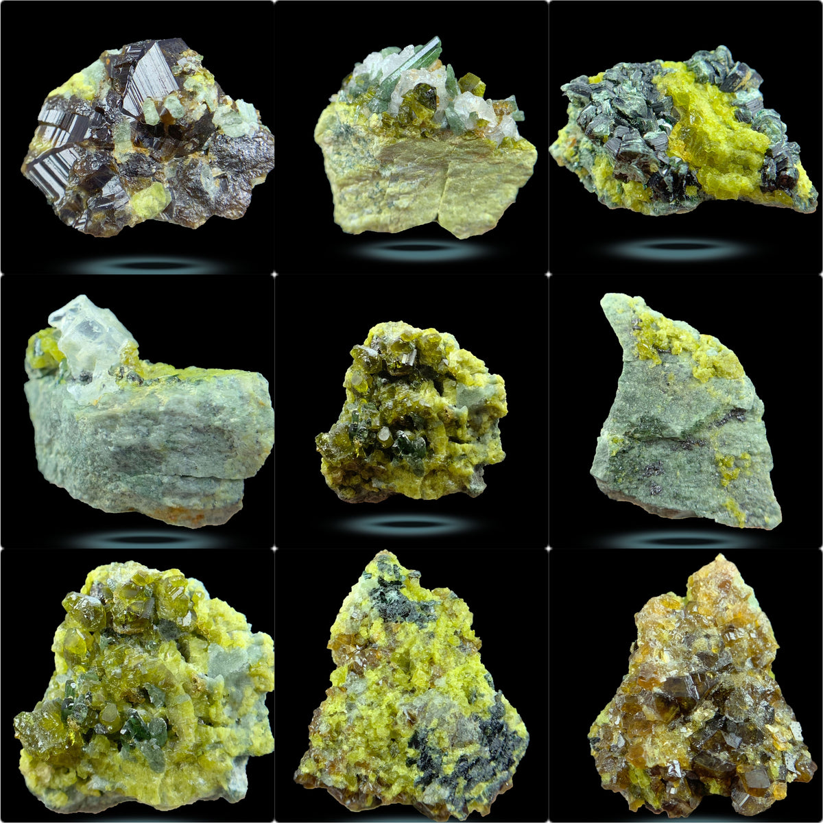 Vesuvianite, Epidote, Andradite Garnet and Biotite Mica Combination from Pakistan