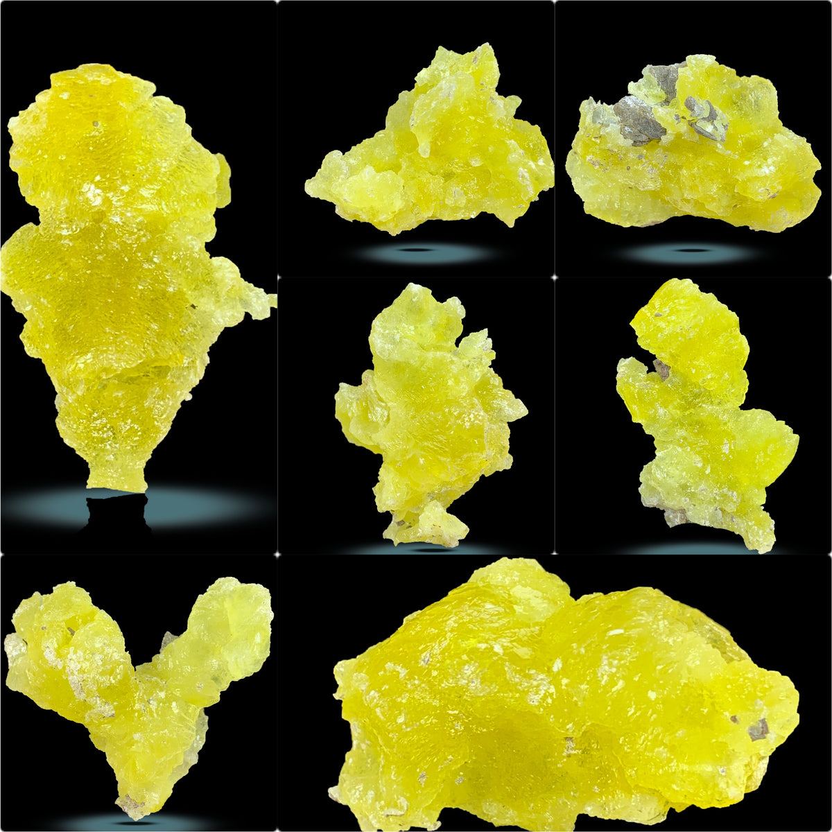 Yellow Brucite Crystal Specimens from Baluchistan, Pakistan