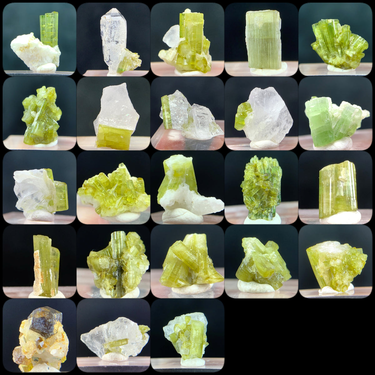 Green Tourmaline Specimen combined with Quartz from Afghanistan