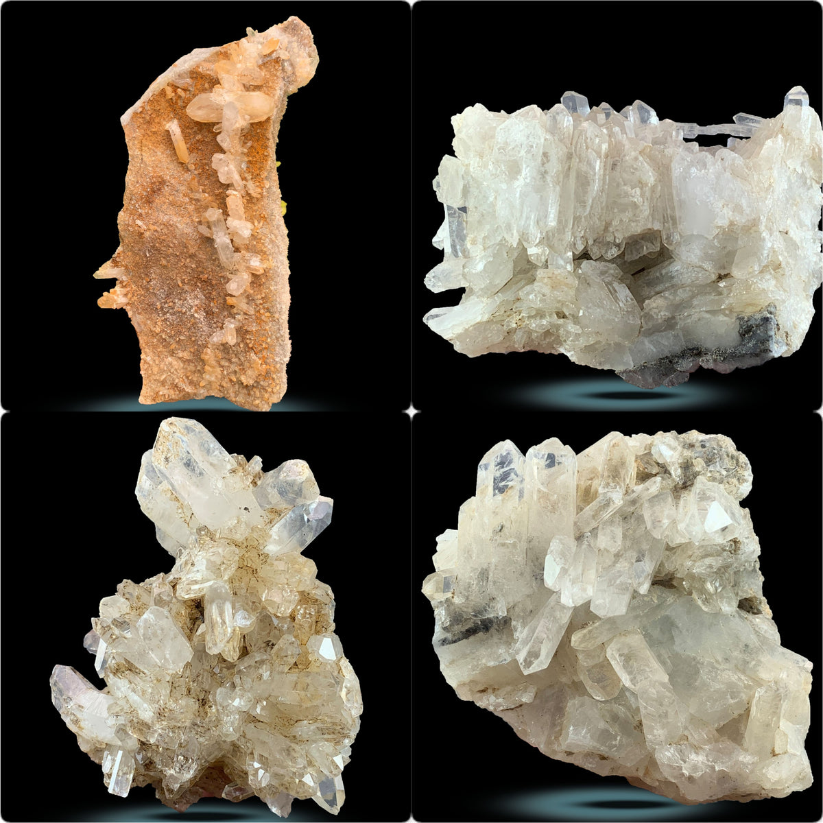Natural Iron Coated Quartz on Matrix from Pakistan
