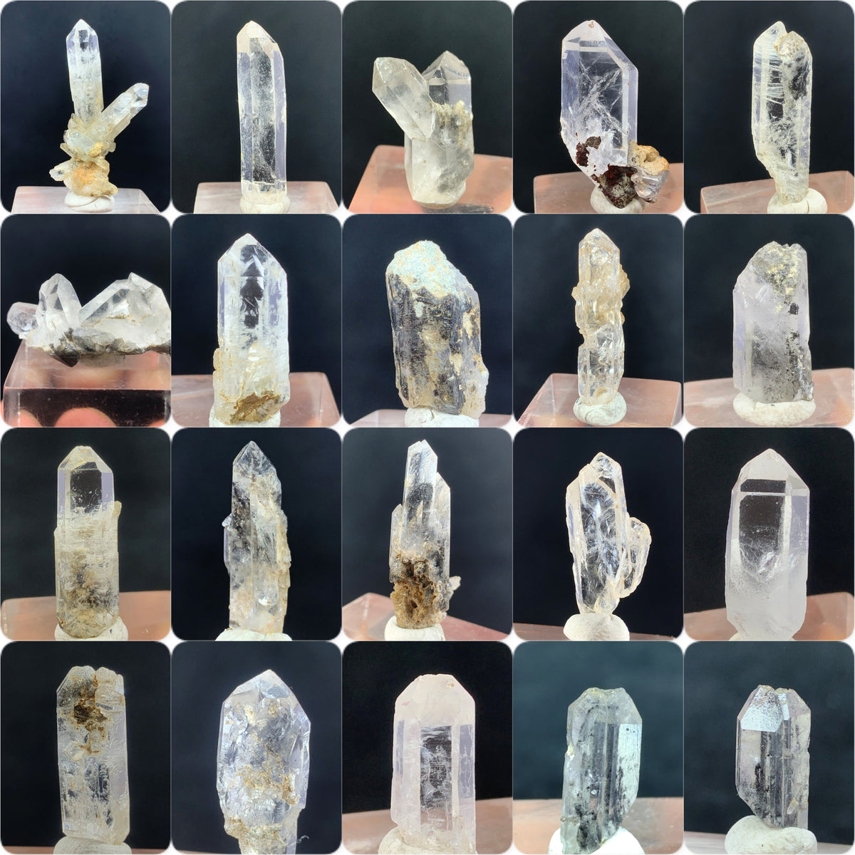 Clear Quartz Crystals Specimen from Pakistan