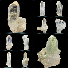 Iron Coated Quartz Lot with Chlorite Quartz Specimen from P