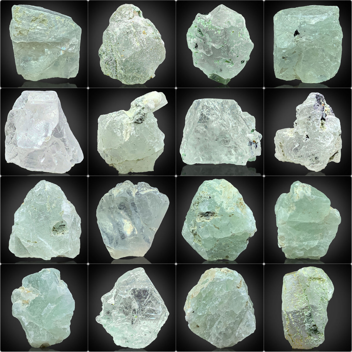 Etched Green Fluorite Crystals Lot from Skardu