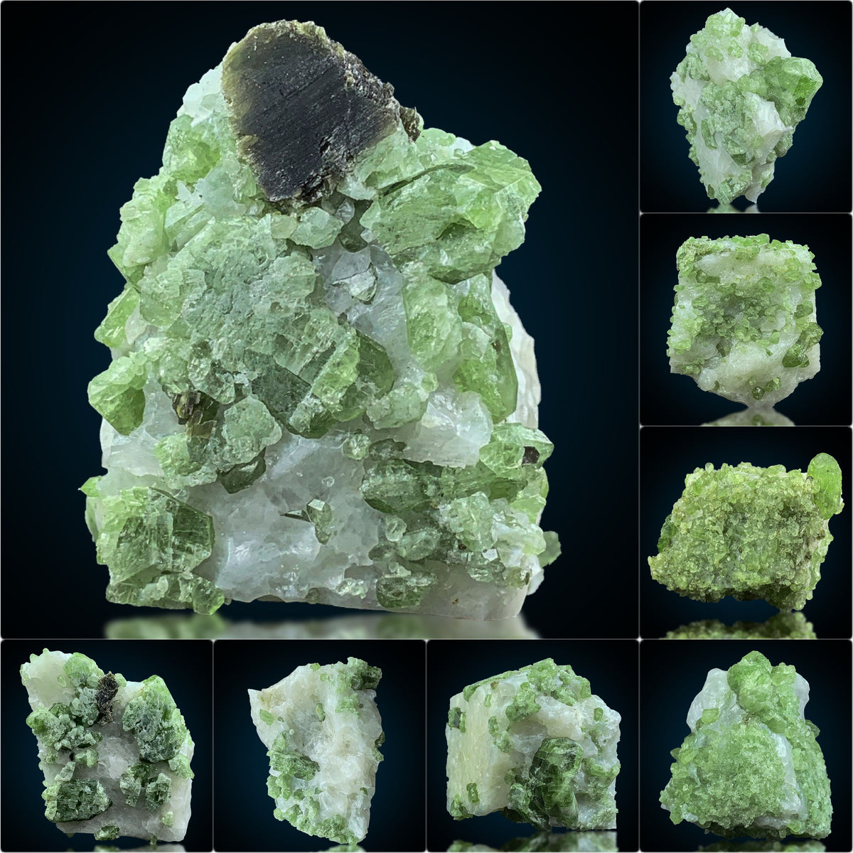Diopside Crystals on Matrix from Pakistan