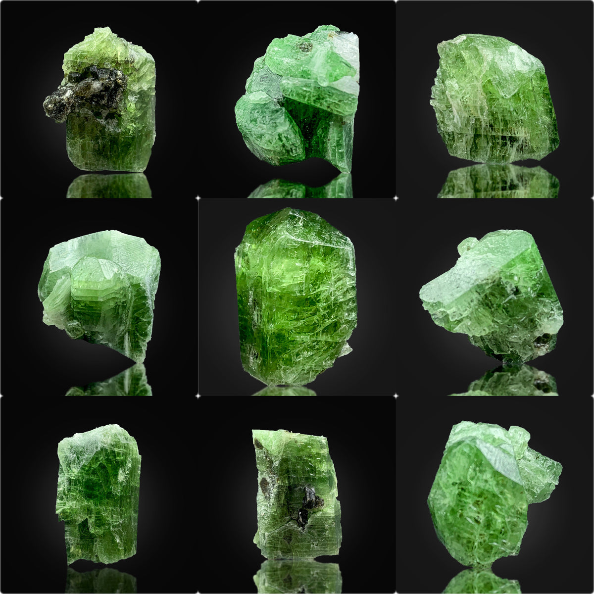 Diopside Crystals Lot from Afghanistan