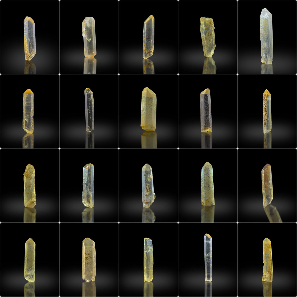Iron Coated Quartz Crystals from Pakistan