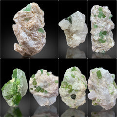 Green Tourmaline Crystal on Matrix Lot from Pakistan