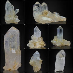 Clear Quartz Crystal Cluster Lot from Pakistan