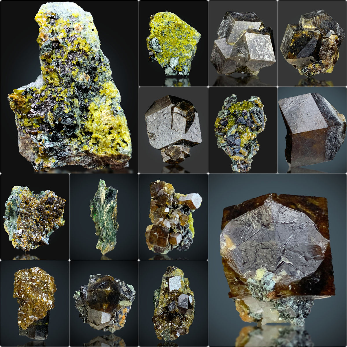 Andradite Garnet, Magnetite, Vesuvianite, and Epidote