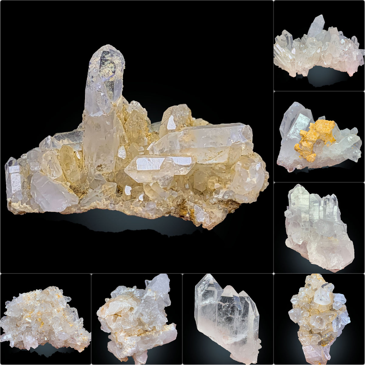 Clear Quartz Cluster on Matrix from Pakistan