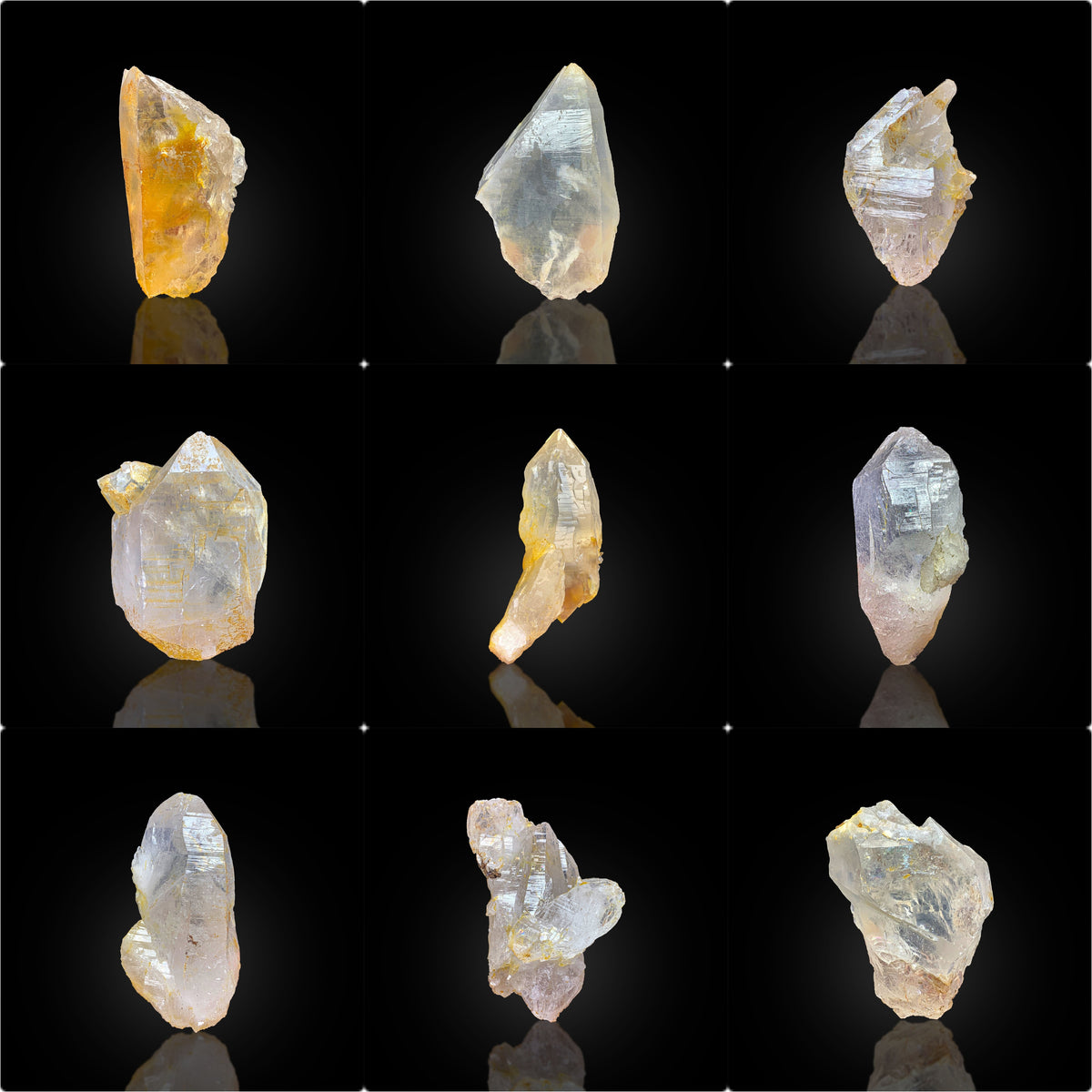 Iron Oxide Quartz Crystals Lot from Pakistan
