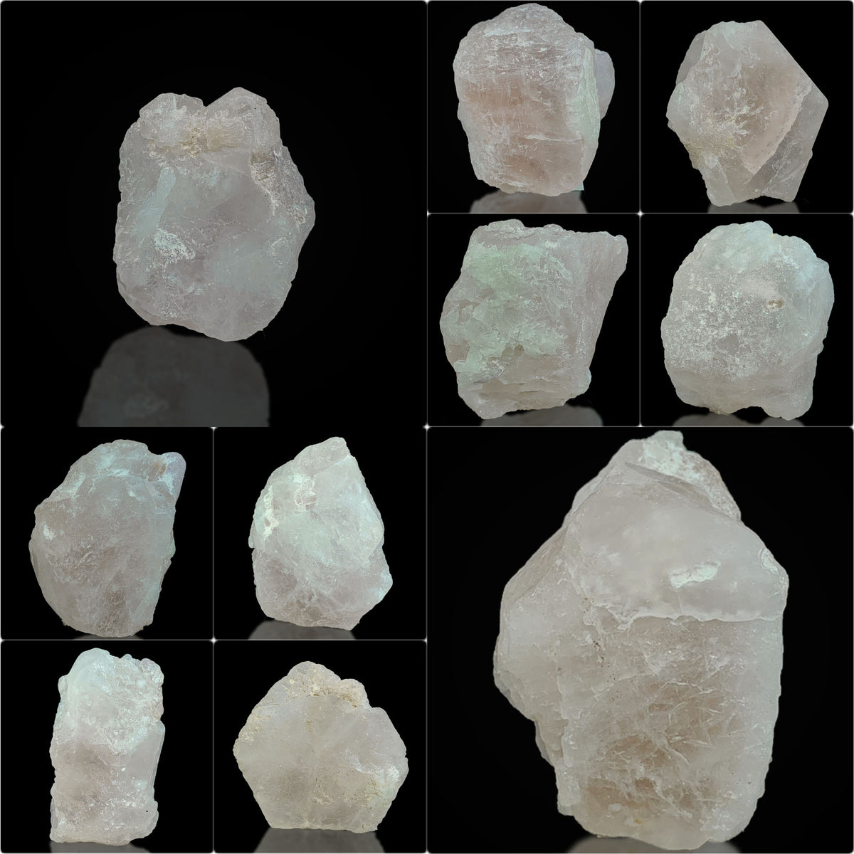 Etched Morganite Crystals Lot from Afghanistan