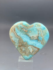 Blue Aragonite Polished Heart Shape from Pakistan