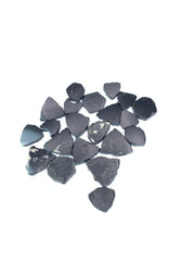 Schörl Black Tourmaline Slices from Pakistan – 96 g Lot of 21 for Jewelry Making