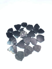 Schörl Black Tourmaline Slices from Pakistan – 96 g Lot of 21 for Jewelry Making