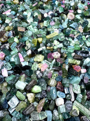 Mixed Color Tourmaline Crystals from Afghanistan – 163 g Mineral Lot