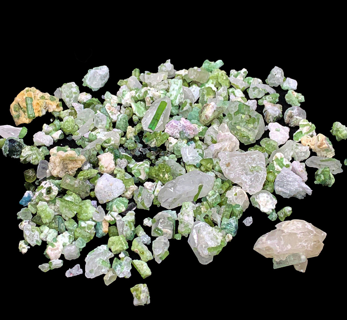 Green Tourmaline Crystals Specimen from Afghanistan