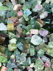 Mixed Color Tourmaline Crystals from Afghanistan – 87 g Mineral Lot