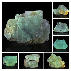 Cubic Fluorite Crystals Lot from Skardu Pakistan – 7 Pieces