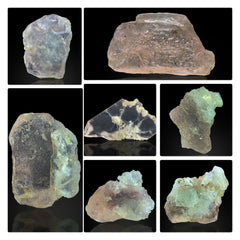 Pink Fluorite Crystal Specimen Lot from Skardu Pakistan – 7 Pieces